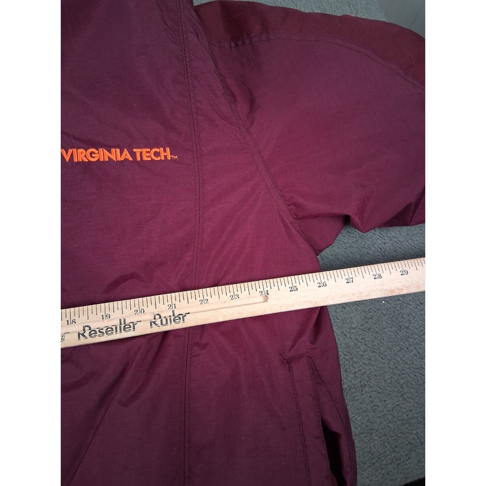 Vintage Nike Virginia Tech Puffer Jacket Mens L Maroon Team Issue Collage Y2K - Picture 5 of 11